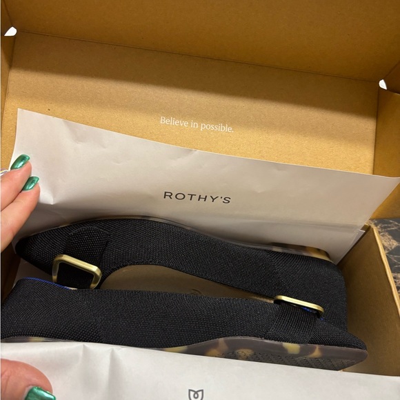 NEW Rothy's Black Flats - Picture 5 of 8